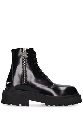 50mm Leather Combat Boots