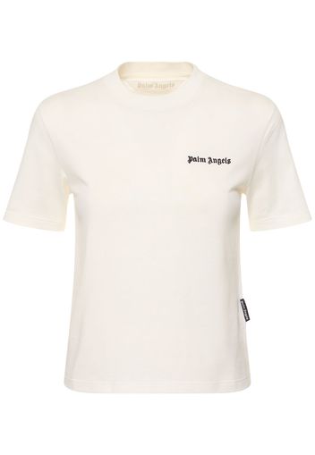 Classic Logo Fitted Cotton T-shirt