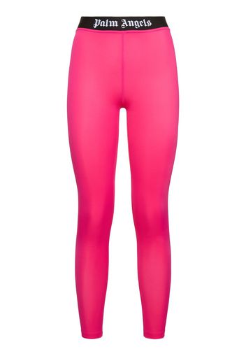 Leggings In Misto Nylon Con Logo