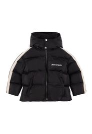 Logo Hooded Nylon Puffer Jacket