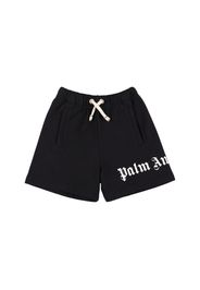 Shorts In Felpa Di Cotone Con Logo