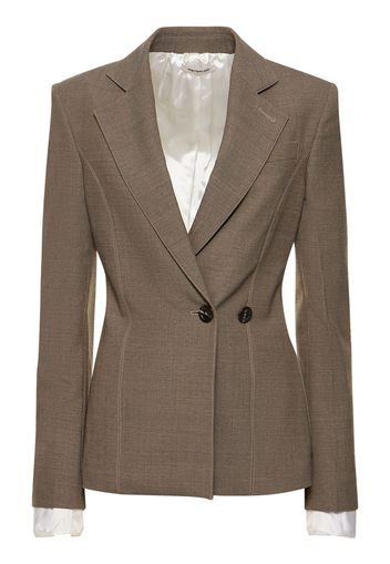 Blazer In Misto Lana Con Bottoni