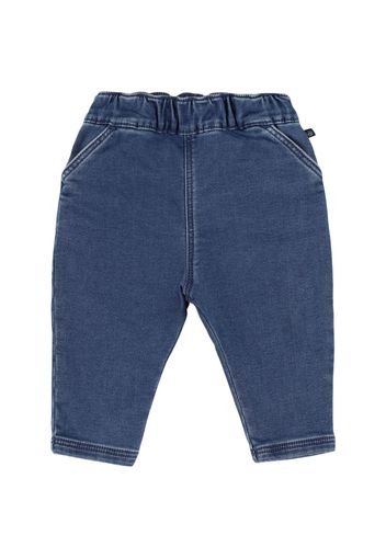 Pantaloni In Misto Cotone Effetto Denim