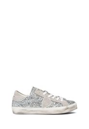 Sneakers In Misto Cotone Con Glitter