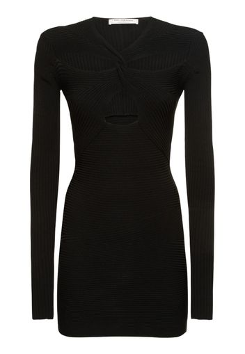 Stretch Viscose Jersey Mini Dress