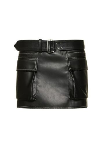 Coated Mini Skirt