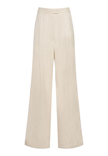 Linen Blend Straight Pants