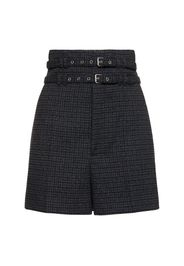 Shorts Vita Alta In Techno Pied De Poule