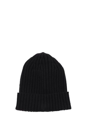 Cappello Beanie In Maglia Di Cashmere