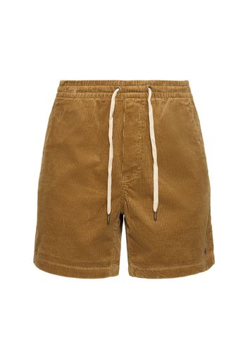 Shorts In Velluto A Coste Con Coulisse