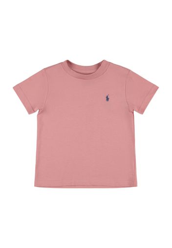 Logo Embroidery Cotton Jersey T-shirt