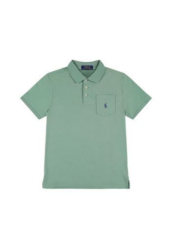 Polo In Cotone Con Ricamo Logo