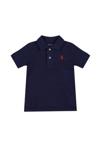 Polo In Cotone Con Ricamo Logo