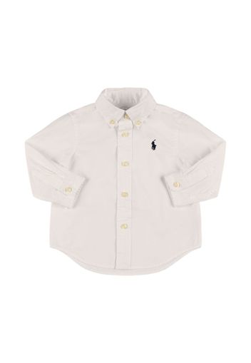 Embroidered Logo Cotton Poplin Shirt