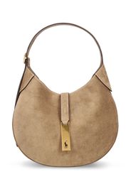 Small Polo Id Suede Shoulder Bag
