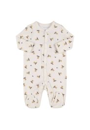 Bear Print Cotton Interlock Romper