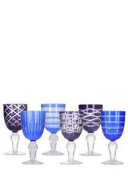 Set Di 6 Bicchieri Da Vino Cobalt