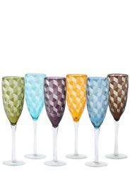 Set Di 6 Bicchieri Da Champagne Multicolor