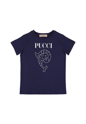 T-shirt In Jersey Di Cotone Con Logo