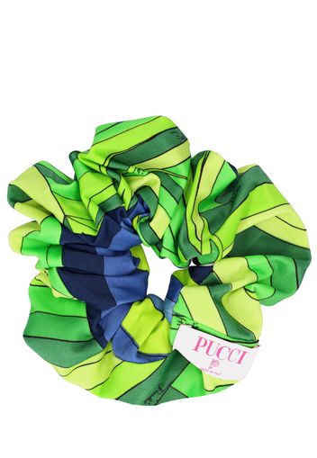 Scrunchie Medio In Twill Di Seta Stampato