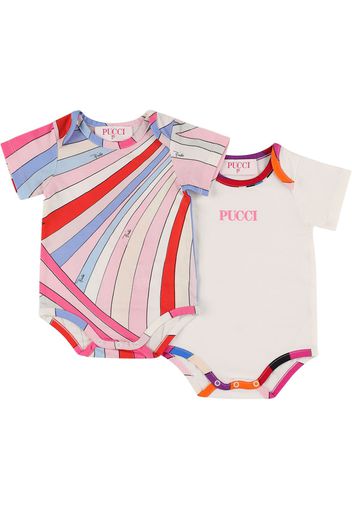 Set Di 2 Body In Jersey Di Cotone Con Stampa