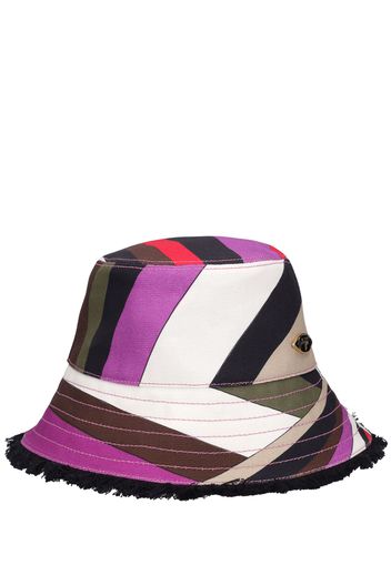 Cappello Bucket In Tela Di Cotone