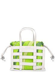 Borsa Mini Cage In Pelle E Seta