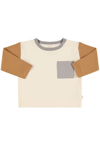 T-shirt In Cotone Organico Color Block