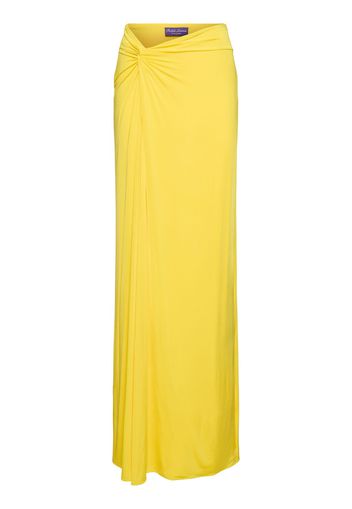 Knot & Split Satin Long Skirt