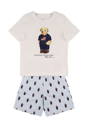 Printed Cotton Jersey T-shirt & Shorts