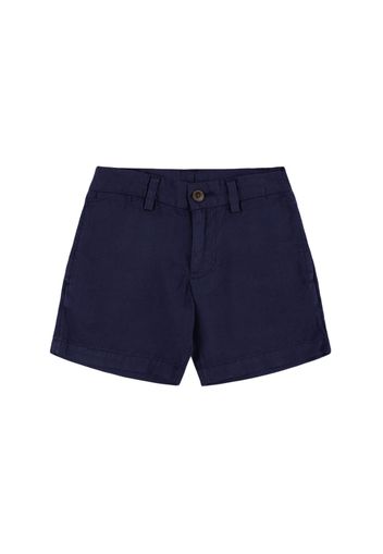 Shorts In Twill Di Lino E Cotone