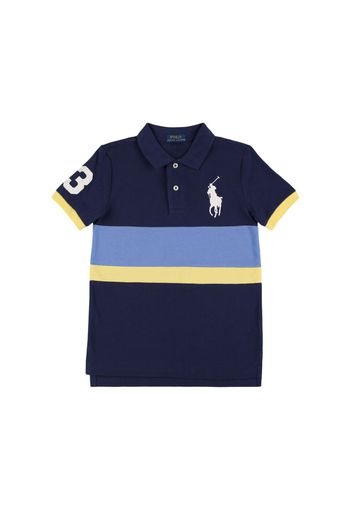 Polo In Piqué Con Ricamo Logo