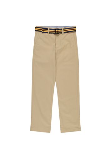 Pantaloni In Twill Di Cotone Stretch Con Cintura