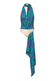 Jarvis Printed Satin Scarf Bodysuit