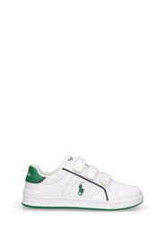 Logo Faux Leather Strap Sneakers