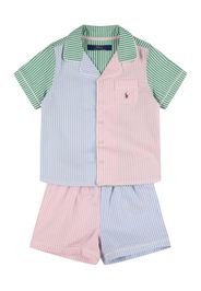 Striped Cotton Shirt & Shorts