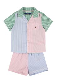 Striped Cotton Shirt & Shorts