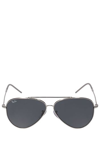 Occhiali Da Sole Aviator Reverse In Metallo