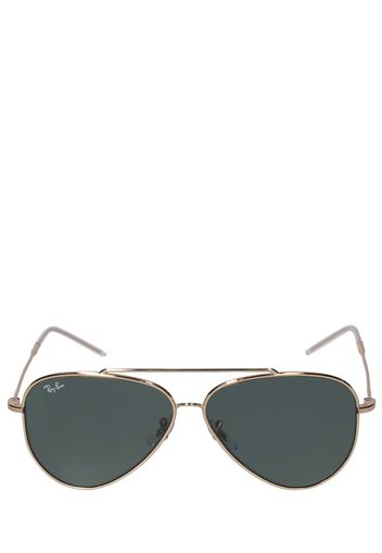 Occhiali Da Sole Aviator Reverse In Metallo