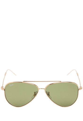 Occhiali Da Sole Aviator Reverse In Metallo