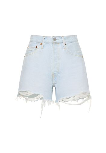 Shorts 50s In Denim Di Cotone