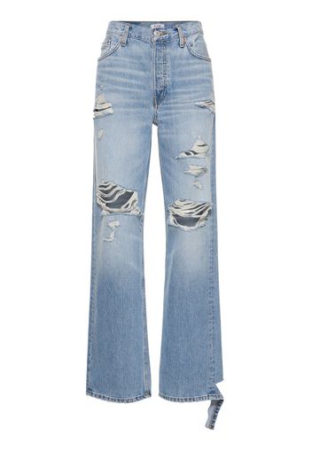 Jeans Loose Fit In Denim Di Cotone