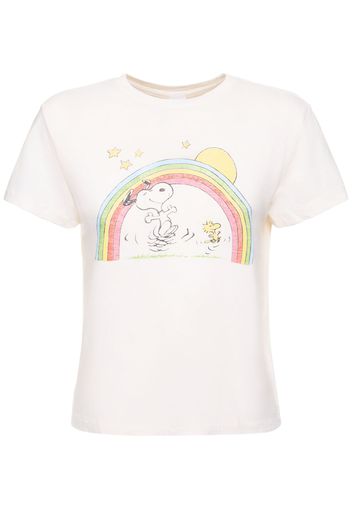 T-shirt Peanuts Rainbow In Cotone