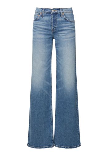 Midrise Cotton Blend Wide Jeans