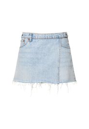 Re/done & Pam Mid Rise Denim Mini Skirt