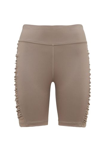 Shorts Biker Con Arricciature