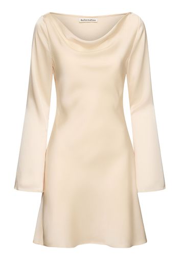 Pike Long Sleeve Satin Short Dress