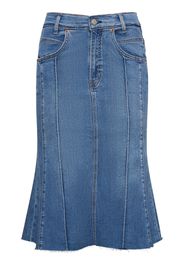 Juliana Fluted Denim Midi Skirt