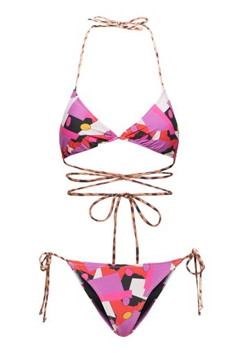 Miami Printed Triangle Bikini Set