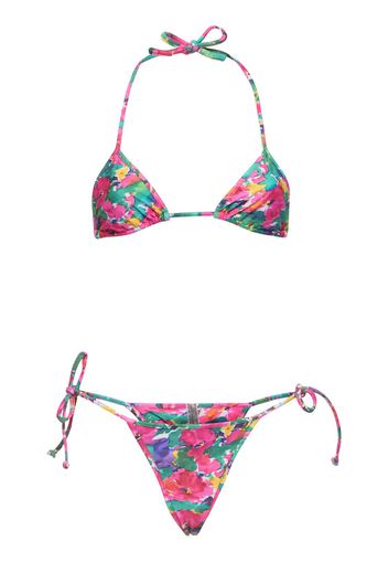 Oldie Printed Triangle Bikini Set